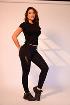 REF: 015187 LEGGIN ENCARTERADO CON CORTES MALLA EN CONTRASTE